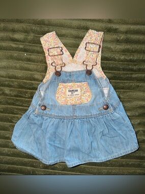 OshKosh B’gosh Floral Denim Jumper Dress 3M